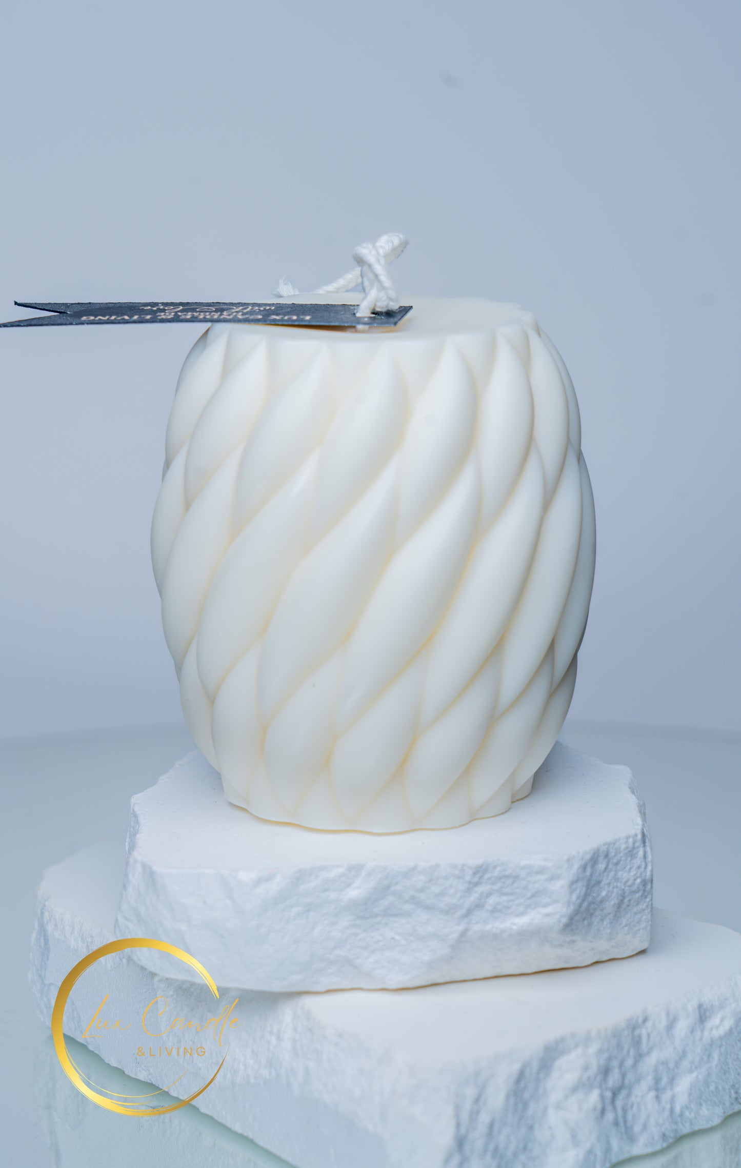 Golden Ripple Candle