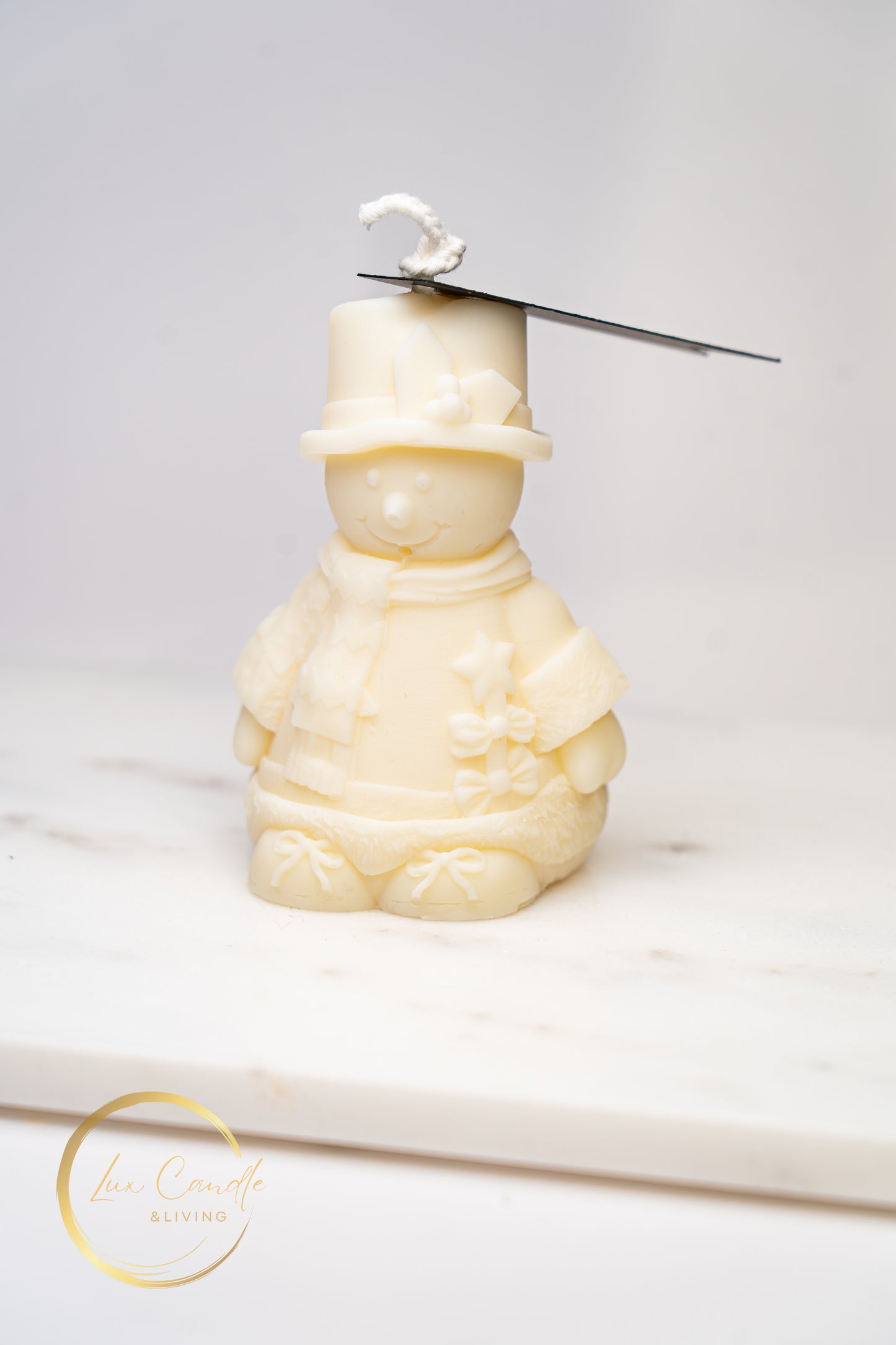 Snowman candle - Lux Candle & living