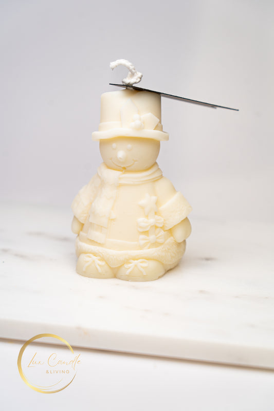 Snowman candle - Lux Candle & living